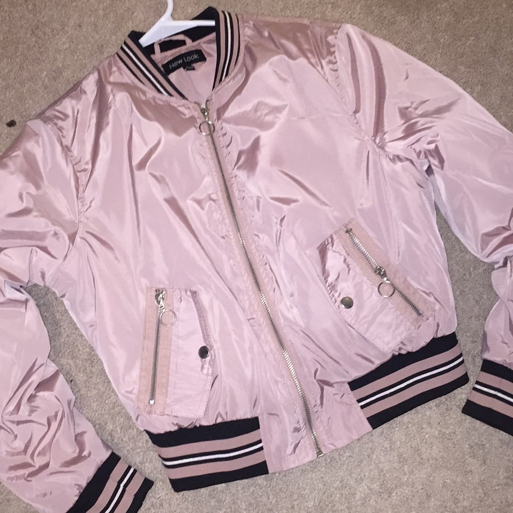Light pink jacket.